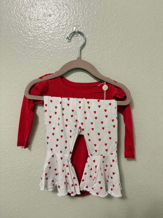 Bums & Rose Bodysuit with Flared Leggings
